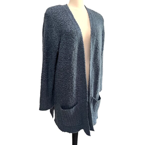 Alexandra + Oak Blue Knit Long Open Front Cardigan Sz XXL Womens Warm Winter Out - Picture 2 of 7